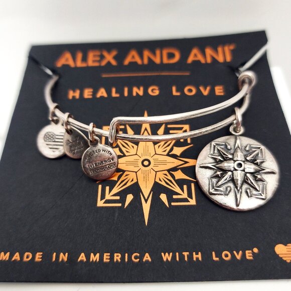 Alex and Ani Jewelry - Alex and Ani Healing Love Charm Bangle Expandable 2016 Silver Bracelet